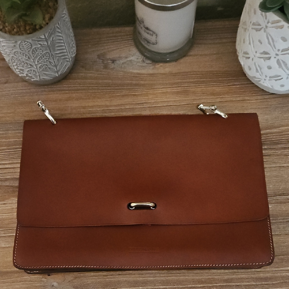 Dooney & Bourke Brown and Red Leather Interior